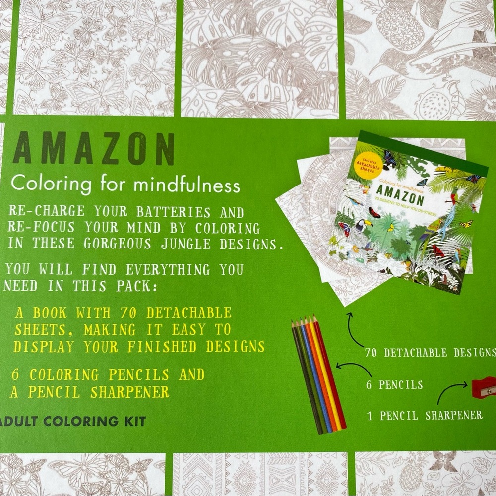 NWT Amazon Themed Coloring Gift Set - Picture 8 of 11
